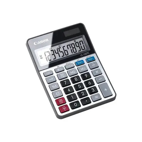 Calculator de birou Canon LS-102TC, 10 cifre, Gri