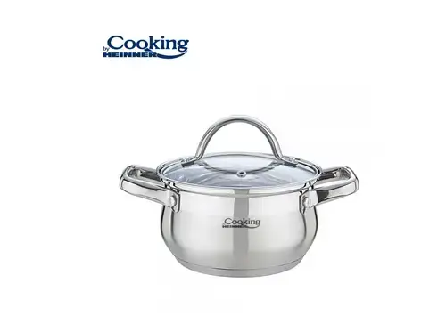 Semioala cu capac Heinner Amira HR-MSF-026, 18 x 10.5 cm, 2.6 L (Inox)