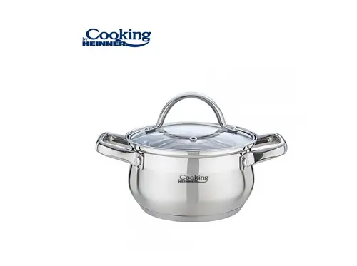 Semioala cu capac Heinner Amira HR-MSF-026, 18 x 10.5 cm, 2.6 L (Inox)