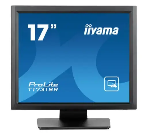 Monitor TN LED iiyama ProLite 17inch T1731SR-B1S, 1280 x 1024, VGA, HDMI, DisplayPort, Boxe, Touchscreen (Negru)