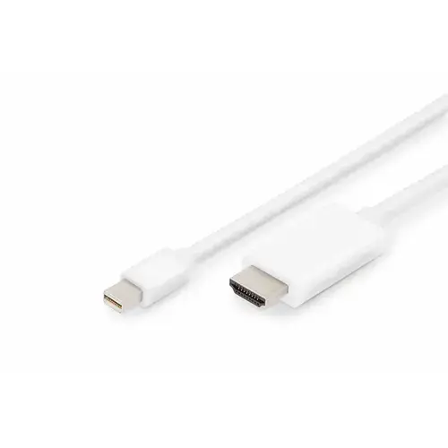 Cablu Assmann AK-340304-020-W, Mini Displayport/HDMI, 2m, Alb