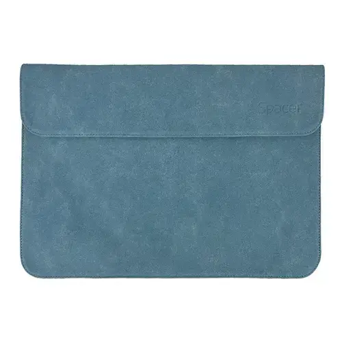 Husa laptop Spacer SPLS-COVER15-BL, 15.6″, 1 compartiment, piele sintetica, Albastru
