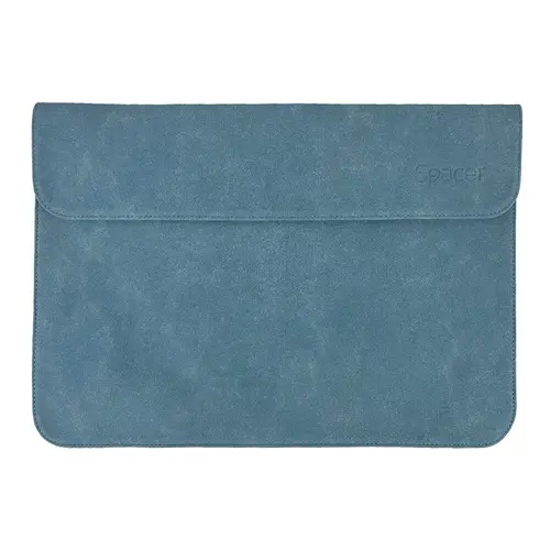 Husa laptop Spacer SPLS-COVER15-BL, 15.6″, 1 compartiment, piele sintetica, Albastru