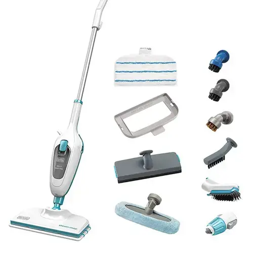 Mop cu aburi  BLACK & DECKER FSM13E10-QS 10 in 1, 0.38l, 1300W, Alb