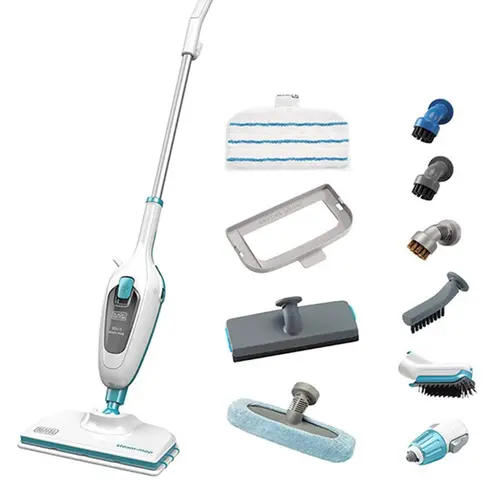 Mop cu aburi  BLACK & DECKER FSM13E10-QS 10 in 1, 0.38l, 1300W, Alb