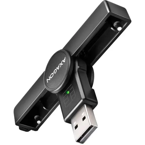 Cititor carduri inteligente / carte de identitate Axagon PocketReader CRE-SMPA, USB 2.0 (Negru)