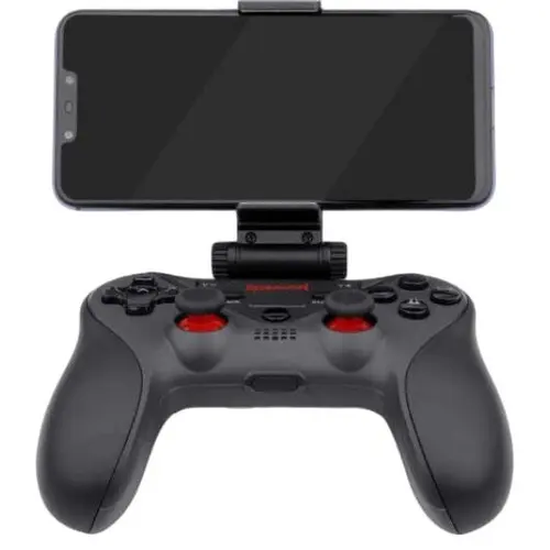 Gamepad Redragon, Cu suport smartphone, Fara fir, Negru/Rosu