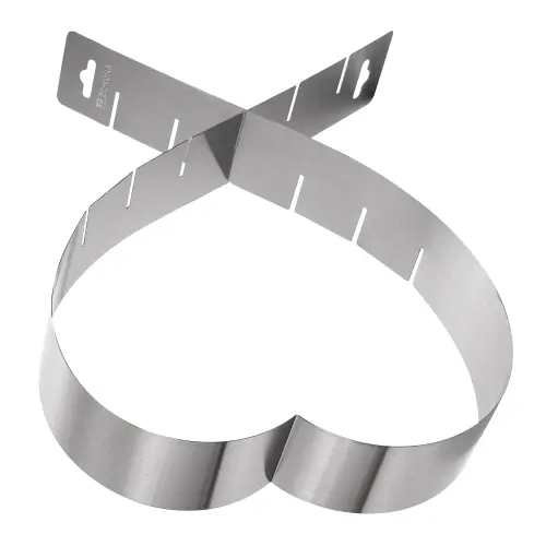 Forma reglabila tort Zokura Z1328, inima,  inox, 15/28x5cm