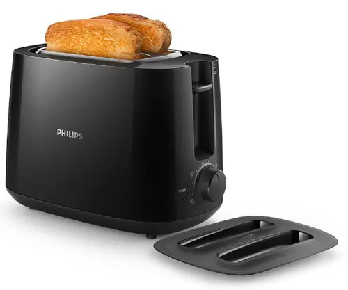 Prajitor de paine Philips Daily Collection HD2582/90, 900W, 2 felii (Negru)