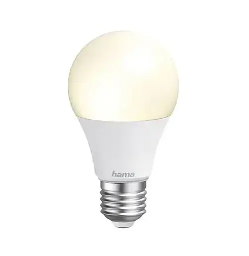 Bec LED Smart Hama 176584, Control Vocal/Aplicatie, E27, 10W, Clasa G (Alb)
