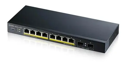 Switch ZyXEL GS1900-10HP-EU0102F, Smart Managed, Layer 2, POE, 8 Gigabit,  70 W, Fanless