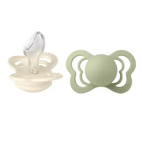 Set 2 Suzete Couture Silicon, Tetina Anatomica, 6 Luni +