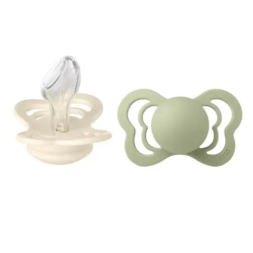 Set 2 Suzete Couture Silicon, Tetina Anatomica, 6 Luni +