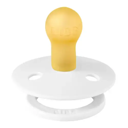 Suzeta pentru bebelusi Bibs Colour Latex, tetina rotunda, 0 luni +, Alb