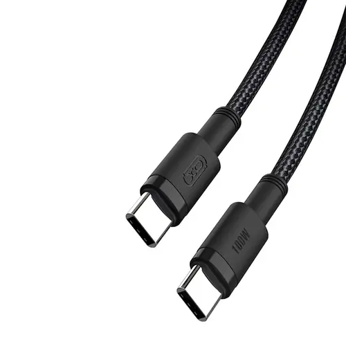 Cablu Date si Incarcare USB-C - USB-C XO Design NB-Q199, 100W, 1.5m, Negru