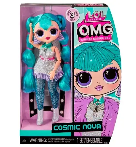 Papusa LOL Surprise OMG, Hos Doll, Seria 3, Cosmic Nova, 588566EUC