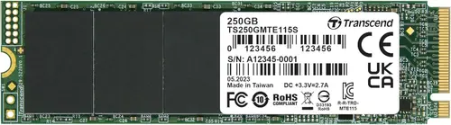 SSD Transcend MTE115S, 250GB, M.2 2280, PCIe Gen3 x4 NVMe