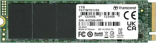 SSD Transcend MTE115S, 1TB, M.2 2280, PCIe Gen3 x4 NVMe
