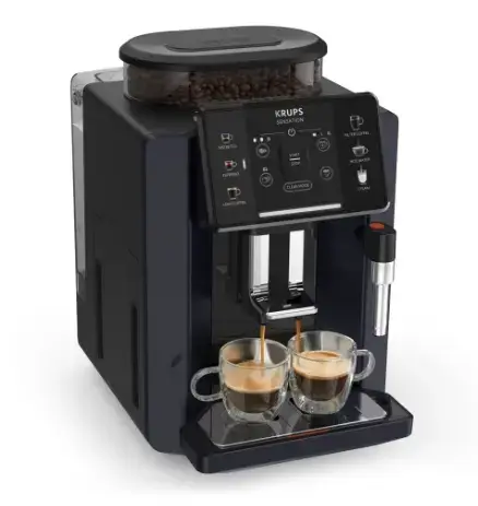 Espressor automat KRUPS Sensation EA910B10, 5 retete,ecran tactil, presiune 15 bari, capacitate rezervor cafea 260g, duza de abur, 1450 W, Sistem Thermoblock Compact
