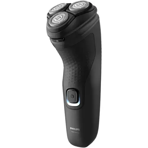 Aparat de ras Philips Shaver Seria 1000 S1141/00, barbierit umed şi uscat, fara fir, capete 4D flexibile, lame autoascutire, 40 min, capac de protectie (Negru)