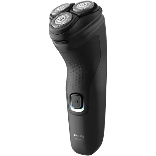 Aparat de ras Philips Shaver Seria 1000 S1141/00, barbierit umed şi uscat, fara fir, capete 4D flexibile, lame autoascutire, 40 min, capac de protectie (Negru)