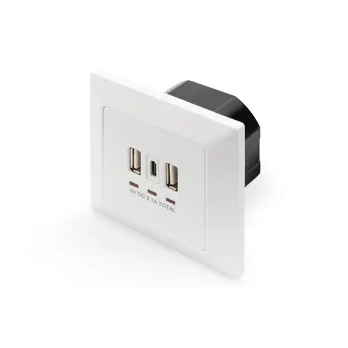 Priza Digitus DA-70618, USB A/USB C (Alb)