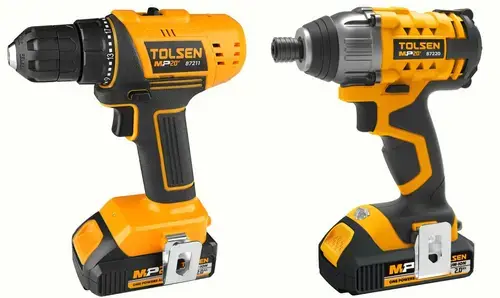 Set masina de insurubat si masina de impact fara fir cu genta, 2x Li-ion 2.0Ah, MP20V - Tolsen