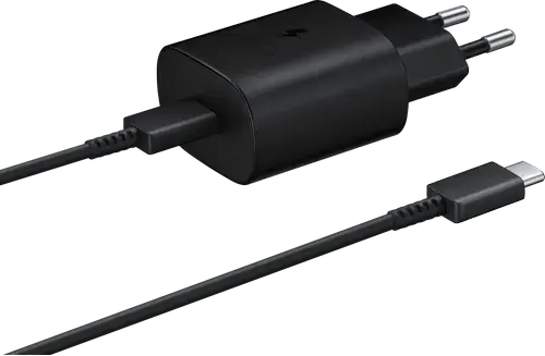 Incarcator Retea cu Cablu USB-C Samsung EP-TA800B + DA705BBE, 25W, 3A, 1 x USB-C, GP-PTU021SOABQ, Bulk (Negru)