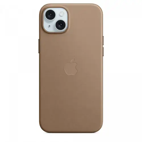 Husa protectie spate Apple FineWoven Case MagSafe pentru Apple iPhone 15 Plus (Maro inchis)