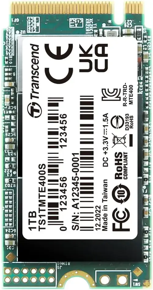 SSD Transcend MTE400S, 1TB, M.2 2242, PCIe Gen3 x4 NVMe
