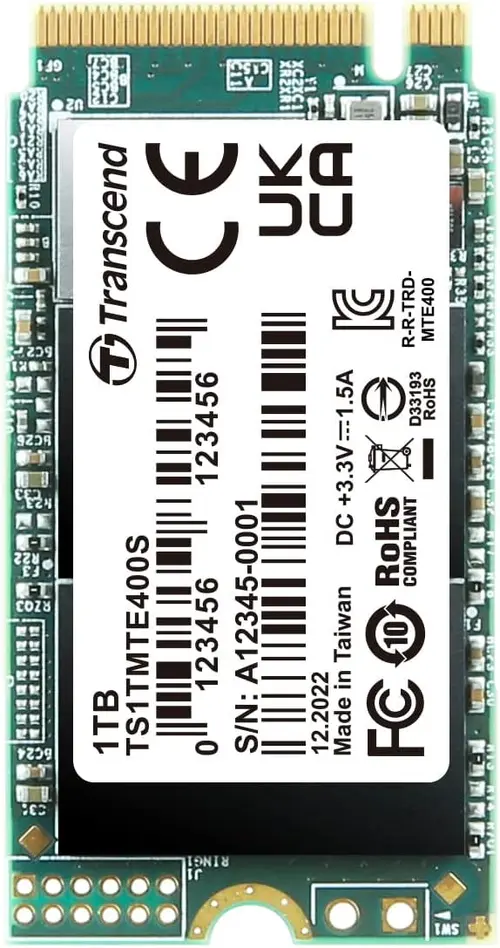 SSD Transcend MTE400S, 1TB, M.2 2242, PCIe Gen3 x4 NVMe