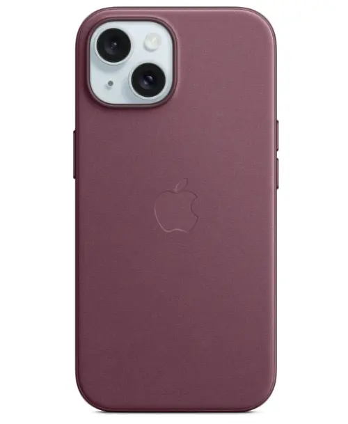 Husa Protectie Spate Apple FineWoven Case MagSafe pentru Apple iPhone 15 (Visiniu)