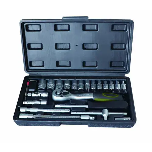 Trusa chei tubulare, 24 piese, CR-V 1/4''
