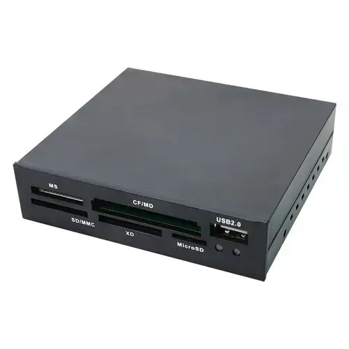 Cititor de carduri, Logilink, USB2.0 Intern 3.5inch, Negru