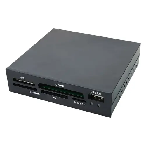Cititor de carduri, Logilink, USB2.0 Intern 3.5inch, Negru