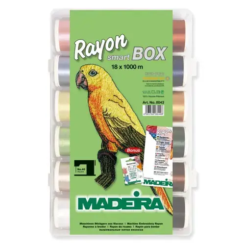 Smartbox 18 papiote ata de brodat Rayon No.40 Madeira 8043