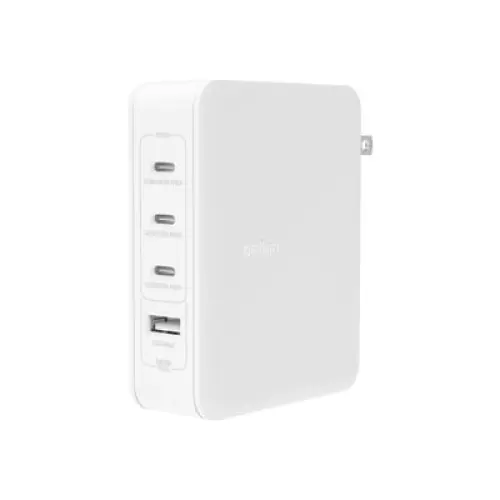 Incarcator retea Belkin BoostCharge Pro, 140W GaN cu 4 porturi (Alb)
