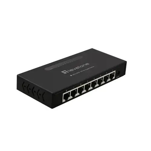 Switch LevelOne, 8 porturi, Negru