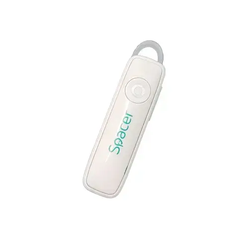 Casca Spacer wireless, pentru smartphone, microfon pe casca, SPBH-HF-01-WH, Alb