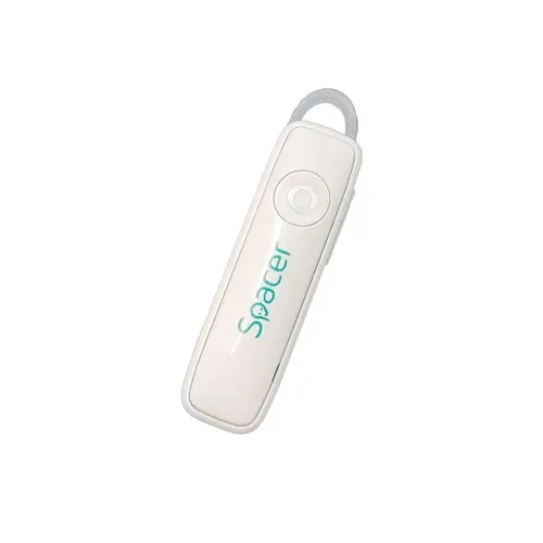 Casca Spacer wireless, pentru smartphone, microfon pe casca, SPBH-HF-01-WH, Alb