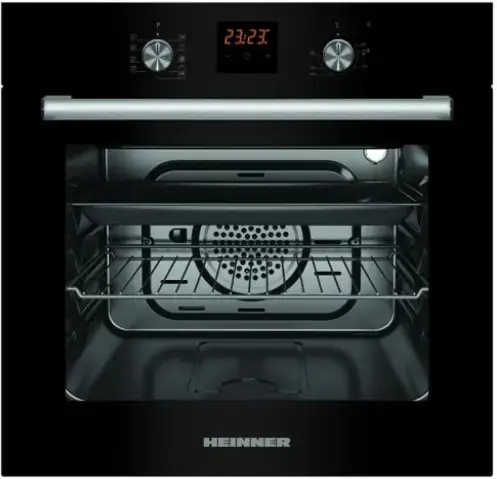 Cuptor incorporabil Heinner HBO-S569LDTGC-GBK, 56 L, 9 functii, Grill, Clasa A, (Negru)