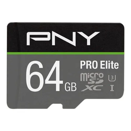 Card de memorie microSDXC PNY Pro Elite 64GB, Class 10, UHS-I U3 + Adaptor SD