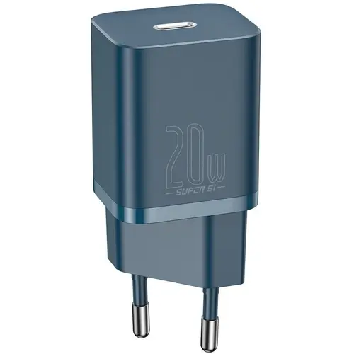 Incarcator de retea Baseus Super Si 1C CCSUP-B03, USB -C, 20W, Power Delivery (Albastru)