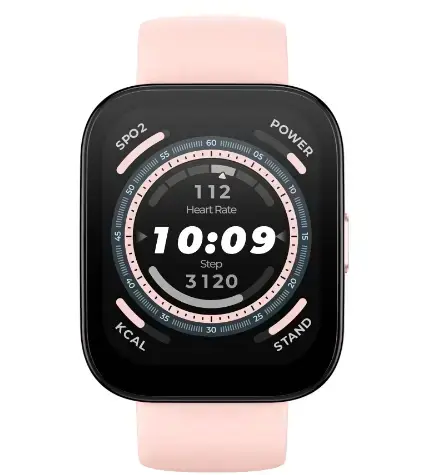 Ceas activity tracker Huami  Amazfit Bip 5, Bluetooth, curea silicon, Android&iOS (Roz)