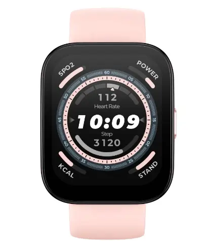 Ceas activity tracker Huami  Amazfit Bip 5, Bluetooth, curea silicon, Android&iOS (Roz)