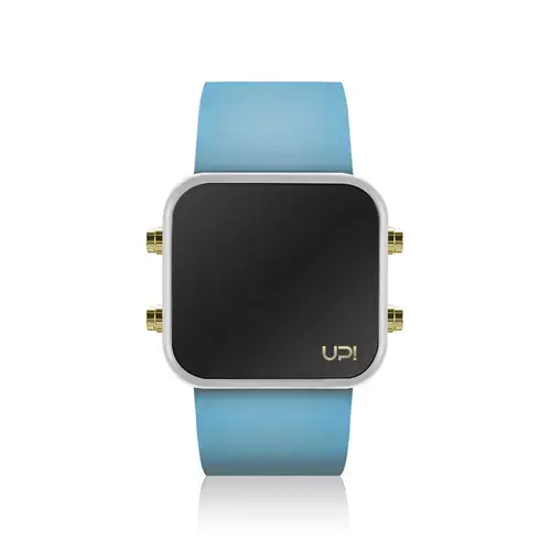 Ceas UpWatch LED MINI GOLD (Alb/Albastru)