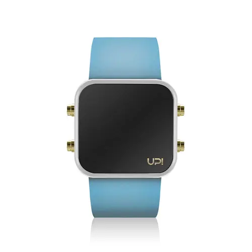 Ceas UpWatch LED MINI GOLD (Alb/Albastru)