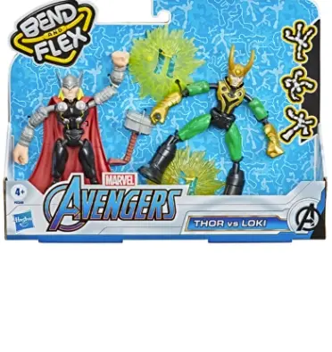 Set Avengers Bend and Flex, 2 figurine Thor vs Loki