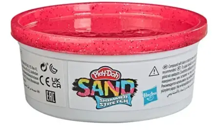 Cutie Play-Doh Sand Shimmer Stretch, red