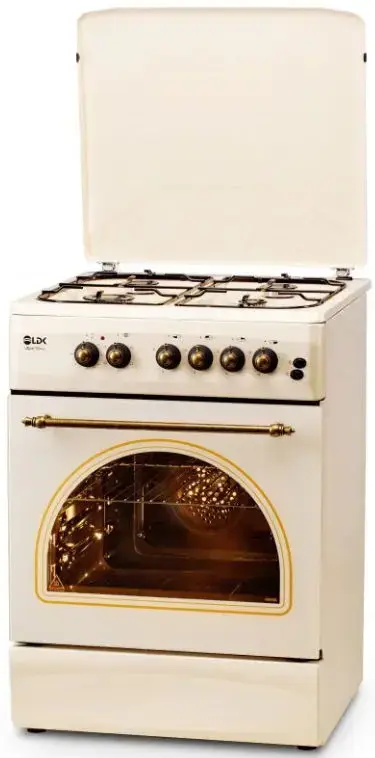 Aragaz LDK 6060 ECAI LPG, Gaz, 4 Arzatoare, 60 cm (Bej)